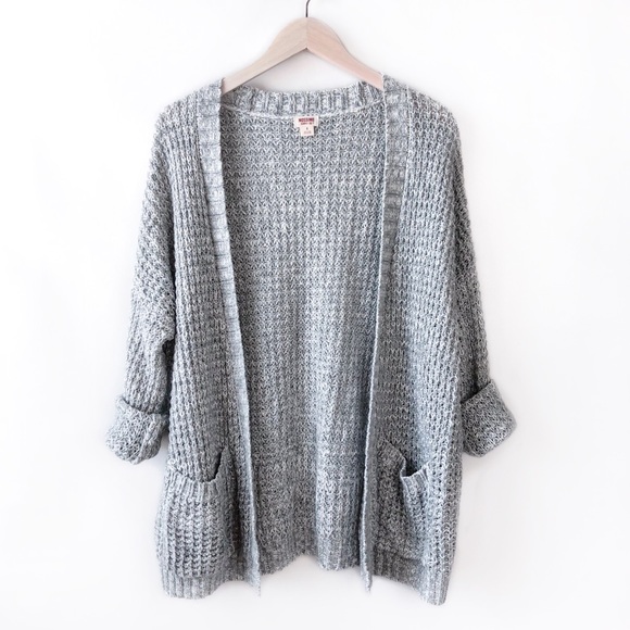 Mossimo Supply Co. Sweaters - Gray Oversized Cardigan